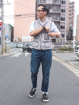 「リーバイス」｜Leeさん（メンズ・174cm）の夏コーディネート