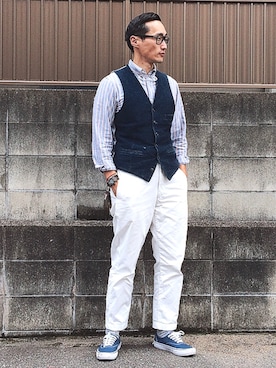 「CROWDED CLOSET（クラウデッドクローゼット）のアイテム」を使った、Leeさん（メンズ・174cm）の夏コーディネート