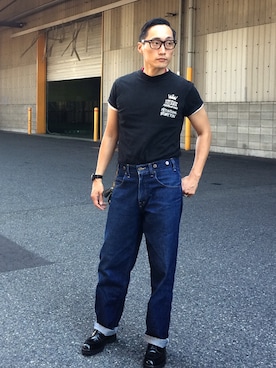 「JINS（ジンズ）のアイテム」を使った、Leeさん（メンズ・174cm）の秋コーディネート