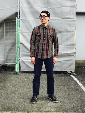 「URBAN RESEARCH（アーバンリサーチ）のアイテム（ブーツ）」を使った、Leeさん（メンズ・174cm）の秋コーディネート