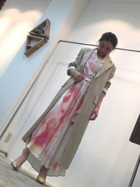 「コーディネート」｜「アイテム（トレンチコート）」を使った、chikako_favaさん（レディース・150cm）の春コーディネート