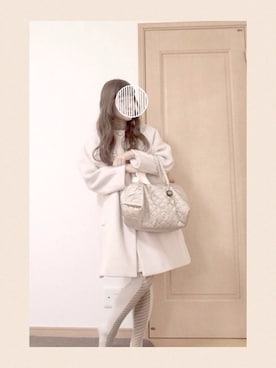 「THEATRE PRODUCTS（シアタープロダクツ）のアイテム（タイツ/ストッキング）」を使った、みほさん（レディース・154cm）の冬コーディネート