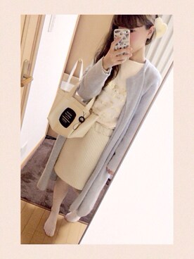 「THEATRE PRODUCTS（シアタープロダクツ）のアイテム（タイツ/ストッキング）」を使った、みほさん（レディース・154cm）の冬コーディネート