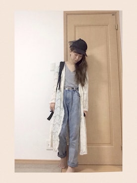 「keisuke kanda（ケイスケカンダ）のアイテム（帽子）」を使った、みほさん（レディース・154cm）の夏コーディネート