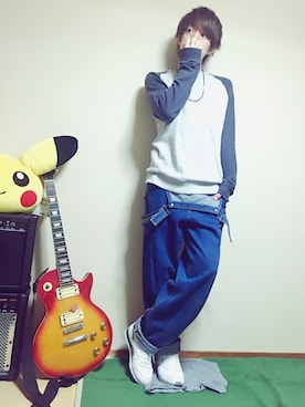 「だぼだぼ」｜「アイテム（サロペット/オーバーオール）」を使った、Hazukiさん（メンズ・170cm）の春コーディネート