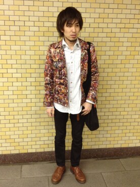 「Paul Smith（ポールスミス）のアイテム（ミリタリージャケット）」を使った、DJDagobahさん（メンズ・174cm）の春コーディネート