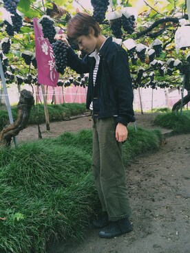 「GRANDMA MAMA DAUGHTER（グランマママドーター）のアイテム」を使った、ヤマシタ アヤネさん（レディース・169cm）の秋コーディネート