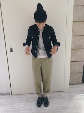 「GRANDMA MAMA DAUGHTER（グランマママドーター）のアイテム」を使った、ヤマシタ アヤネさん（レディース・169cm）の秋コーディネート