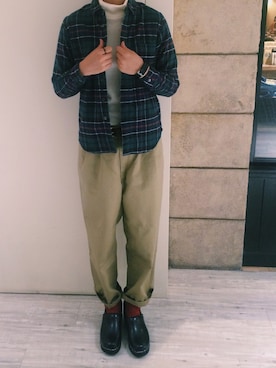 「GRANDMA MAMA DAUGHTER（グランマママドーター）のアイテム」を使った、ヤマシタ アヤネさん（レディース・169cm）の秋コーディネート