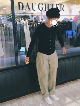 「アイテム（カーディガン/ボレロ、その他）」を使った、ヤマシタ アヤネさん（レディース・169cm）の秋コーディネート