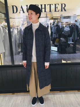 「GRANDMA MAMA DAUGHTER（グランマママドーター）のアイテム」を使った、ヤマシタ アヤネさん（レディース・169cm）の秋コーディネート