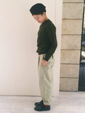 「アイテム（バングル/リストバンド）」を使った、ヤマシタ アヤネさん（レディース・169cm・20代）の秋コーディネート