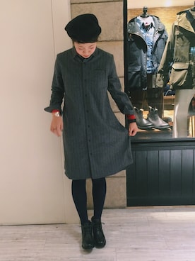 「アイテム（バングル/リストバンド）」を使った、ヤマシタ アヤネさん（レディース・169cm・20代）の秋コーディネート