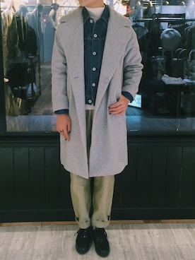 「アイテム（バングル/リストバンド）」を使った、ヤマシタ アヤネさん（レディース・169cm）の冬コーディネート