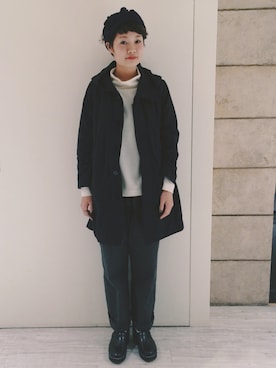 「アイテム（バングル/リストバンド）」を使った、ヤマシタ アヤネさん（レディース・169cm・20代）の冬コーディネート
