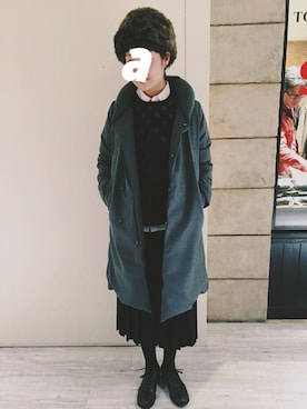 「アイテム（バングル/リストバンド）」を使った、ヤマシタ アヤネさん（レディース・169cm・20代）の冬コーディネート
