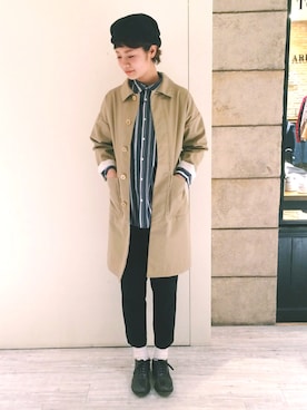 「アイテム（バングル/リストバンド）」を使った、ヤマシタ アヤネさん（レディース・169cm・20代）の冬コーディネート