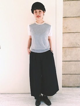 「アイテム（バングル/リストバンド）」を使った、ヤマシタ アヤネさん（レディース・169cm・20代）の春コーディネート