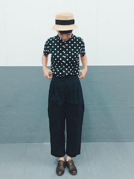 「アイテム（バングル/リストバンド）」を使った、ヤマシタ アヤネさん（レディース・169cm・20代）の夏コーディネート