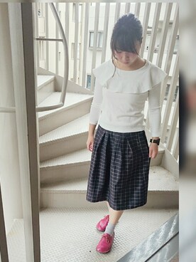 「TOMMY（トミー）のアイテム（腕時計）」を使った、uiさん（レディース・155cm）の秋コーディネート