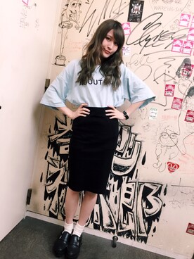 「MOUSSY（マウジー）のアイテム（ドレスシューズ）」を使った、後藤夕貴さん（レディース・157cm）の秋コーディネート