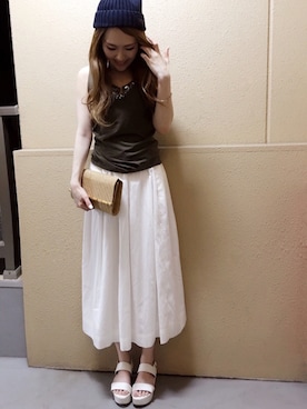 「vingtrois（バントロア）のアイテム」を使った、chiakiさん（レディース・158cm）の夏コーディネート