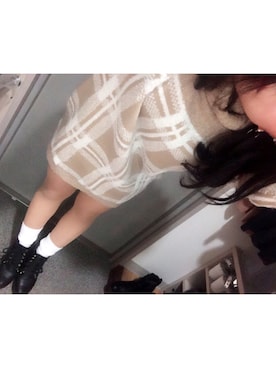 「one way（ワンウェイ）のアイテム（ワンピース、ベージュ系）」を使った、yukari❥❥さん（レディース・148cm）の秋コーディネート