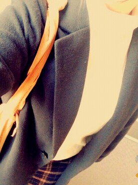 「アイテム（トートバッグ、オレンジ系）」を使った、っらち、。さん（レディース・159cm）の冬コーディネート