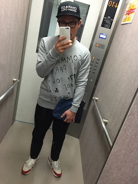 「KINASHI CYCLE（キナシサイクル）のアイテム（キャップ、ブラック系）」を使った、Masaaki-Uemuraさん（メンズ・165cm）の春コーディネート