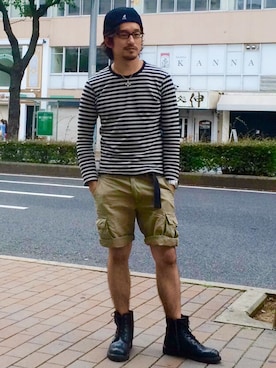 「短パン」｜HARAさん（メンズ・172cm）の秋コーディネート