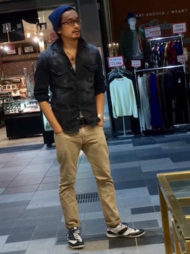 「DRAGON BEARD（ドラゴンベアード）のアイテム」を使った、HARAさん（メンズ・172cm）の秋コーディネート