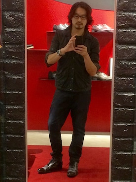 「DRAGON BEARD（ドラゴンベアード）のアイテム」を使った、HARAさん（メンズ・172cm）の秋コーディネート