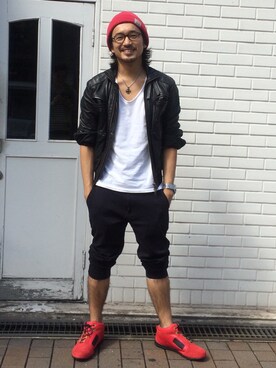 「DRAGON BEARD（ドラゴンベアード）のアイテム」を使った、HARAさん（メンズ・172cm）の秋コーディネート