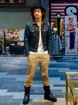 「CODEのアイテム」を使った、HARAさん（メンズ・172cm）の秋コーディネート
