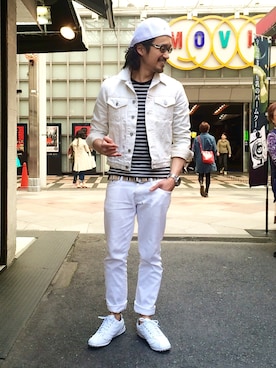 「アイテム（ハンチング/ベレー帽）」を使った、HARAさん（メンズ・172cm）の秋コーディネート