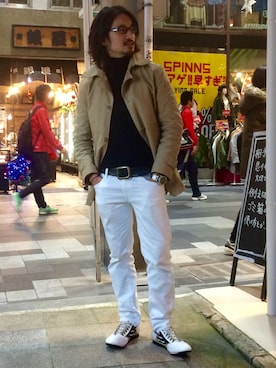 「アイテム（トレンチコート）」を使った、HARAさん（メンズ・172cm・30代）の冬コーディネート