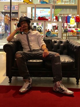 「CODEのアイテム」を使った、HARAさん（メンズ・172cm）の春コーディネート