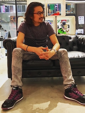 「DRAGON BEARD（ドラゴンベアード）のアイテム」を使った、HARAさん（メンズ・172cm）の春コーディネート