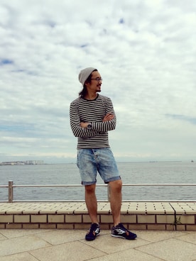 「DRAGON BEARD（ドラゴンベアード）のアイテム」を使った、HARAさん（メンズ・172cm）の春コーディネート