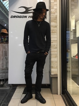 「DRAGON BEARD（ドラゴンベアード）のアイテム」を使った、HARAさん（メンズ・172cm）の秋コーディネート