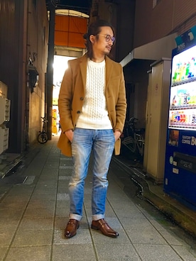 「アイテム（ドレスシューズ）」を使った、HARAさん（メンズ・172cm・30代）の秋コーディネート