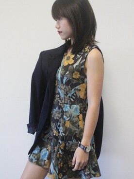 「古着」｜「アイテム（口紅/リップティント/グロス）」を使った、lauranee罗拉さん（レディース・160cm）の冬コーディネート