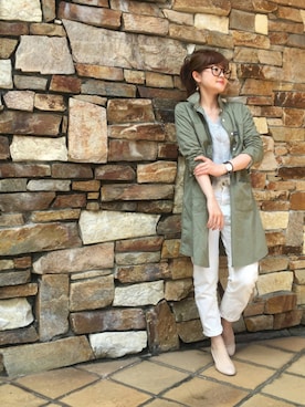 「ポニーテール」｜「アイテム（シャツワンピース）」を使った、sone_157さん（レディース・157cm）の春コーディネート