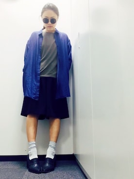 「キュロット」｜「アイテム（その他シューズ）」を使った、ゆかりさん（レディース・160cm）の夏コーディネート