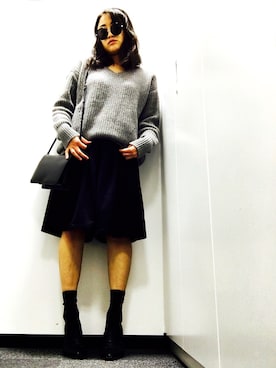 「BORNY（ボルニー）のアイテム（トップス）」を使った、ゆかりさん（レディース・160cm）の秋コーディネート