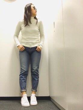 「AMERI」｜「アイテム（チェスターコート）」を使った、ゆかりさん（レディース・160cm）の冬コーディネート