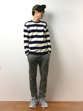 「green label relaxing（グリーンレーベルリラクシング）のアイテム（キャップ）」を使った、ryoさん（メンズ・178cm）の春コーディネート
