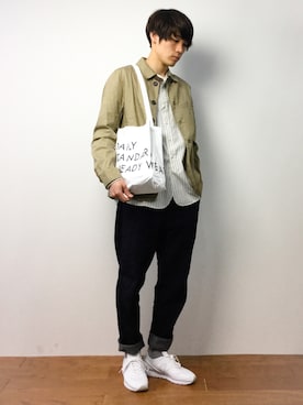 「SHIPS JET BLUE（シップスジェットブルー）のアイテム（ブルゾン）」を使った、ryoさん（メンズ・178cm）の春コーディネート