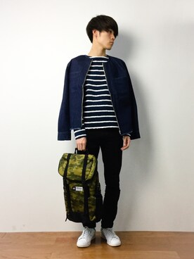 「chapter world（チャプターワールド）のアイテム（バックパック/リュック）」を使った、ryoさん（メンズ・178cm）の春コーディネート