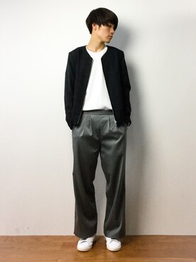 「STUDIOUS（ステュディオス）のアイテム（ブルゾン）」を使った、ryoさん（メンズ・178cm）の春コーディネート